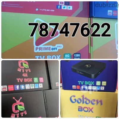 Yellow model android boxe all country channels work with 1YEAR Subscri