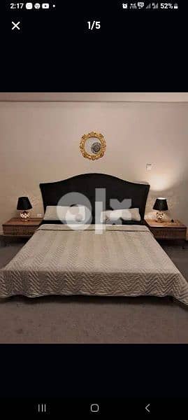 bed with 2 side tables