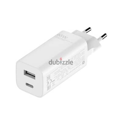 Mi xiaomi 65w gan charger type-a+type-c (New-Stock)