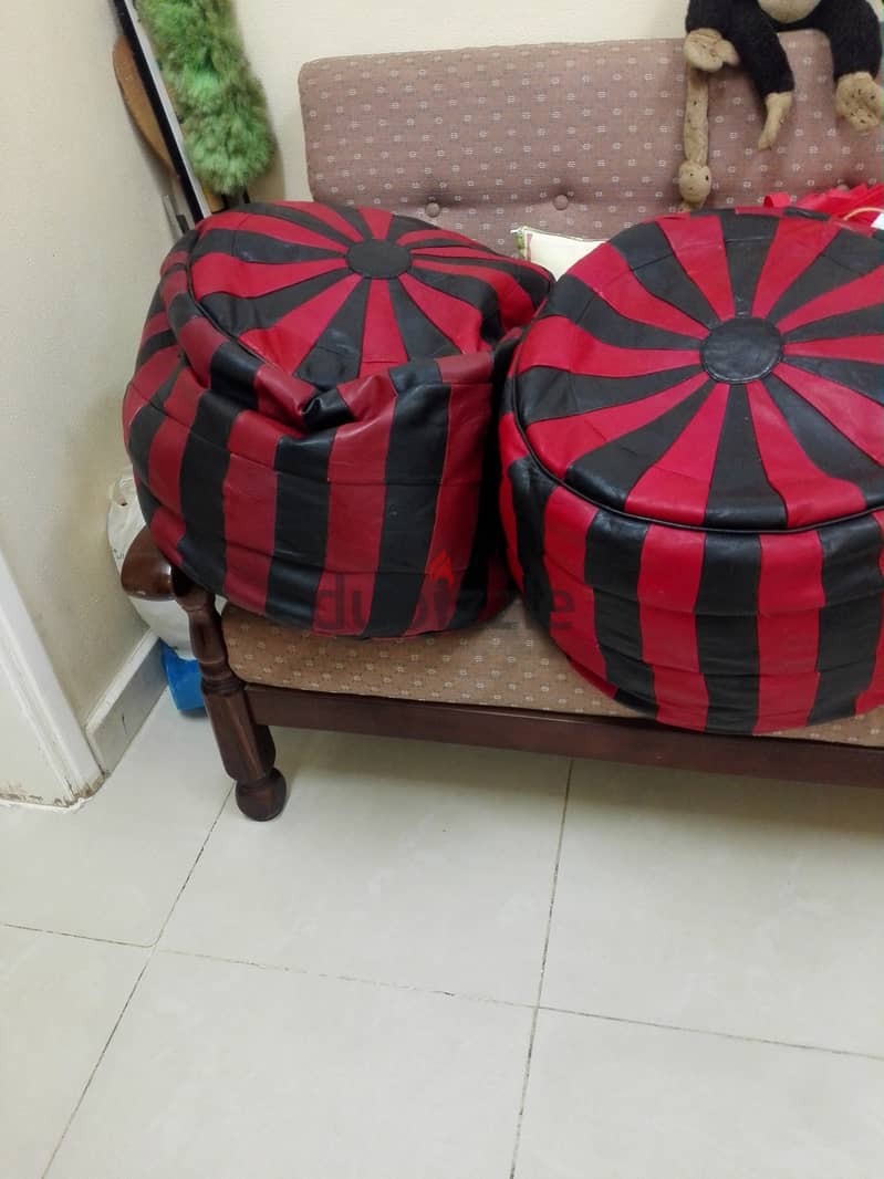 Used Sofa Set and Two Bean Bags For Sale. 2