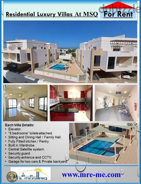 For Rent Residential Luxury villa At MSQ 0