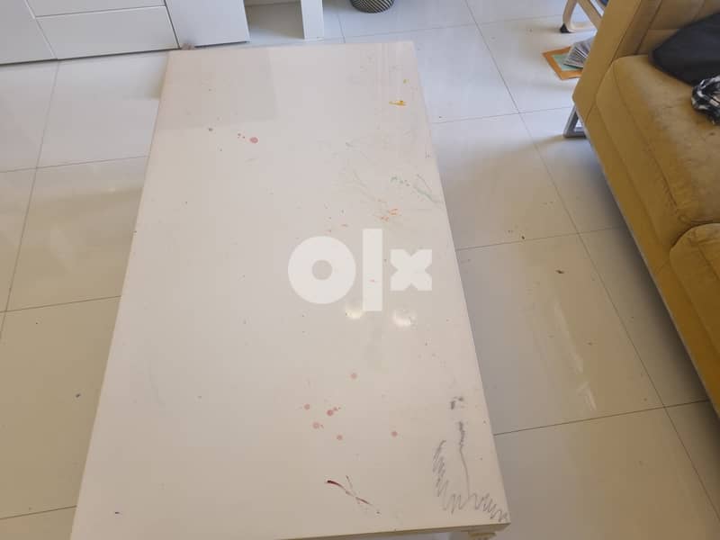 Home Centre white central table 130cmx70 cm 3