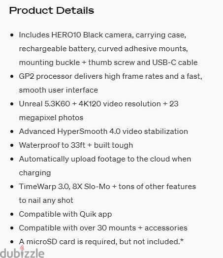 GoPro HERO 10 Black Camera llBrand-Newll 1