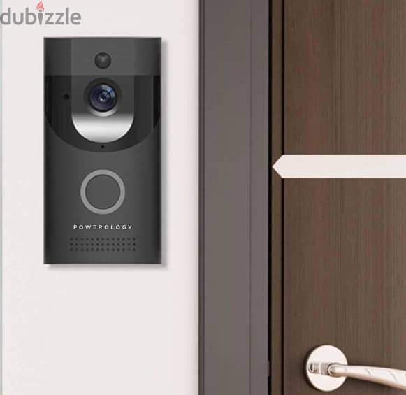 Wireless Powerology Smart Video Doorbell Home Wifi - Black 1