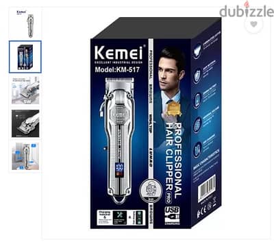 Kemei KM-517 Trimmer 8640 min Runtime 4 Length Settings (New-Stock)