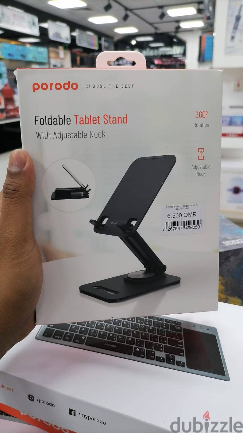 Porodo foldable tablet stand pd-csamstd-bk (NEW) 0