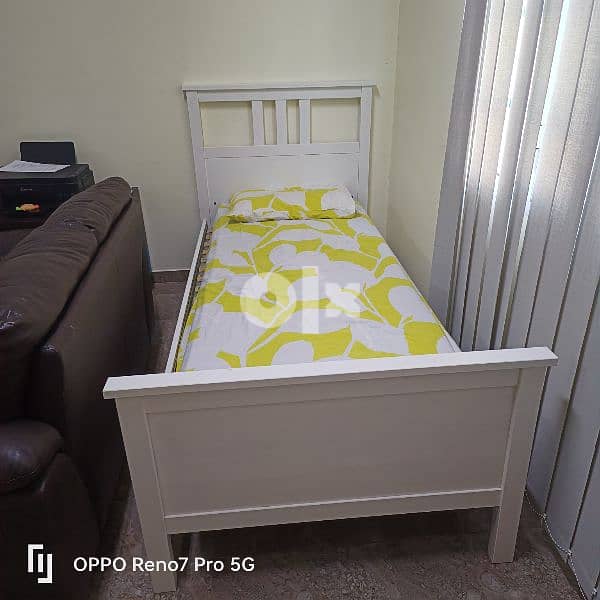 Ikea single bed with mattress for sale 0