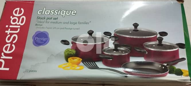 prestige nonstick cookware set with some unused pots - Kitchenware ...