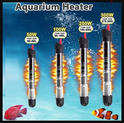 Aquarium Heater 50-200W Anti-Explosion -Tropical Fish Tank (New Stock) 1