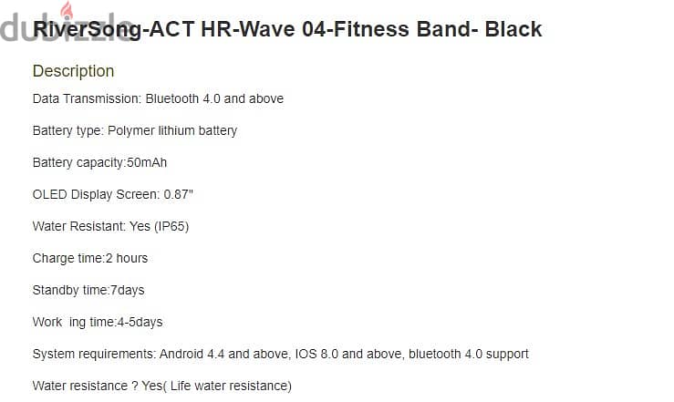 RiverSong-ACT HR-Wave 04-Fitness Band- Black (New-Stock) 3