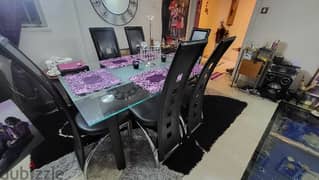 Dining table set with 6 chairs