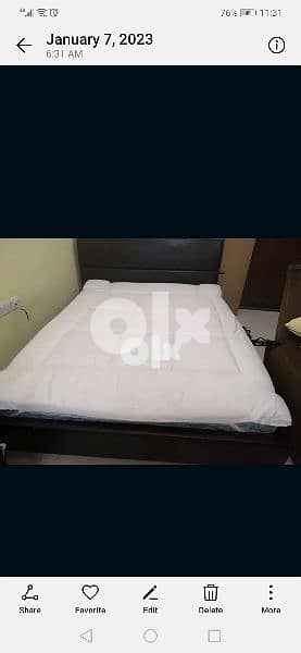 queen sized bed with rajah ortho mattress
