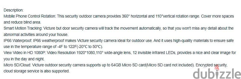 Powerology Wifi Smart Outdoor Camera 360 View Night Vision (NEW) 1