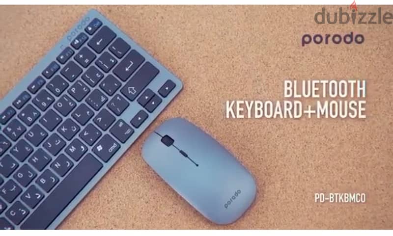 Porodo Bluetooth Keyboard + Mouse For iPad's And Mac's 0