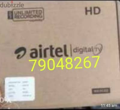 Airtel new Full HDD receiver with 6months malyalam tamil telgu