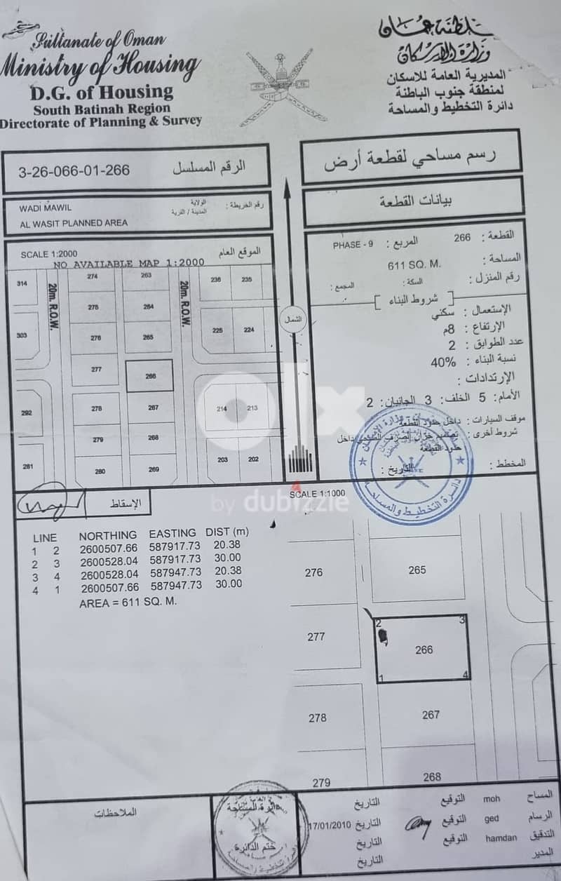 ارض للبيع في ولاية وادي المعاول / الواسط  السعر 11,500 قابل 0