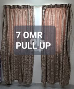 1 Hall curtains and 2 bed room curtains, pull up design