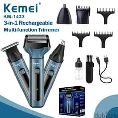 Kemei KM-1433 PERFECT Shaving Experience 3 in 1 Trimmer (Box-Pack)