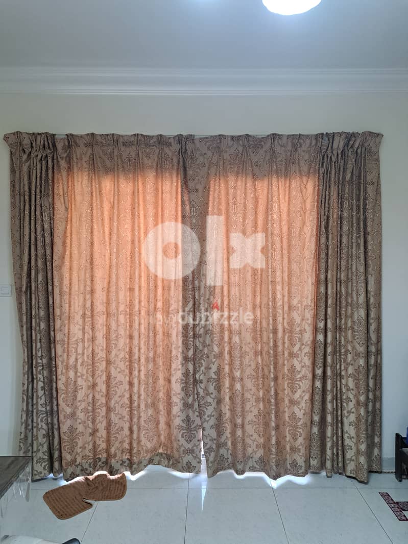 1 Hall curtains and 2 bed room curtains, pull up design 1