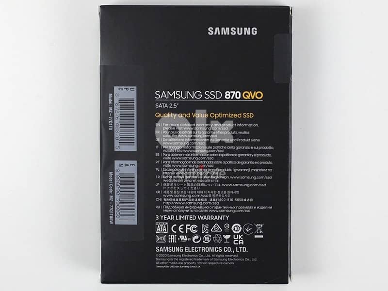 SAMSUNG SSD 1TB QVO 870 1