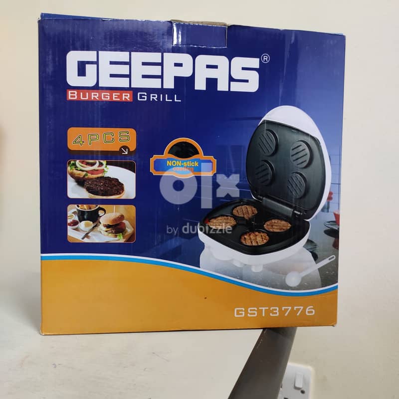 Geepas Burger Grill 4 pieces-Brand New 0