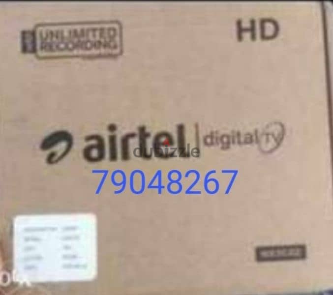 Airtel new Full hd receiver with 6months malyalam tamil telgu 0