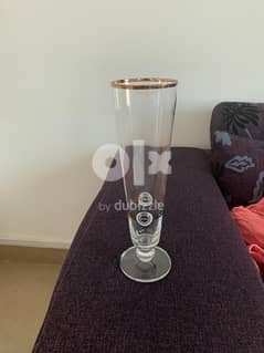 selling different type of glasses beer and juice