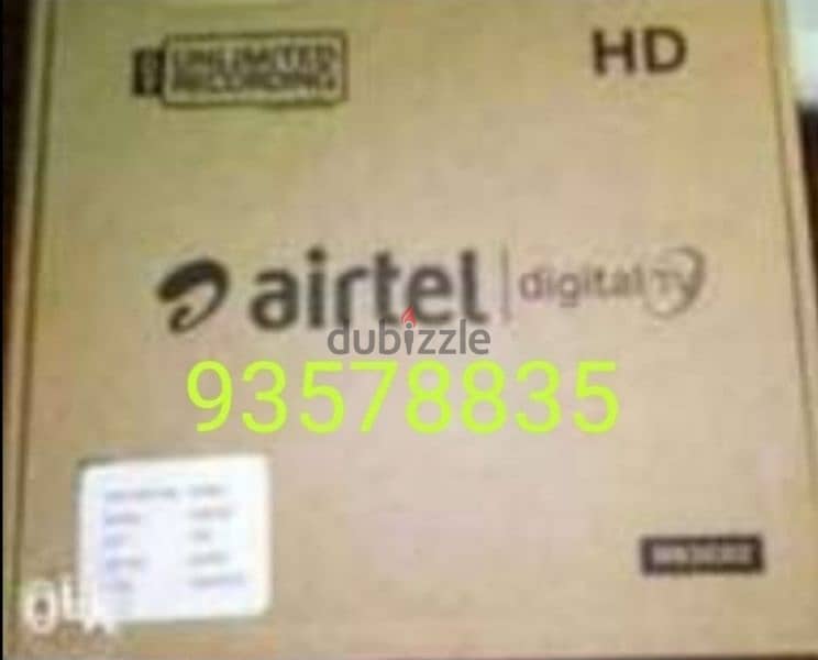 Airtel new Full HDD receiver with 6months south malyalam tamil 0