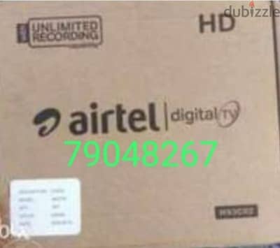 Airtel new Digital HD Receiver with 6months malyalam tamil telgu