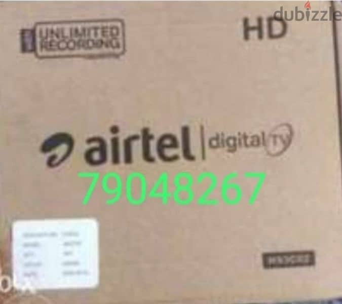 Airtel new Digital HD Receiver with 6months malyalam tamil telgu 0