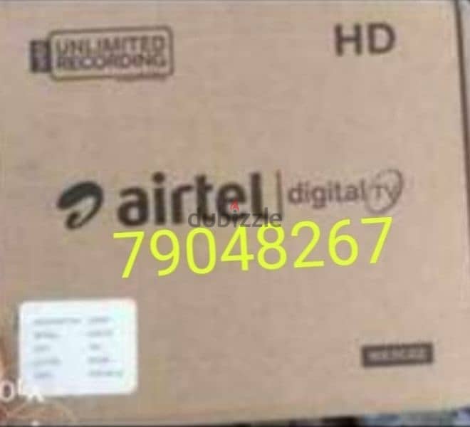 Airtel new Full hd receiver with 6months south malyalam tamil 0