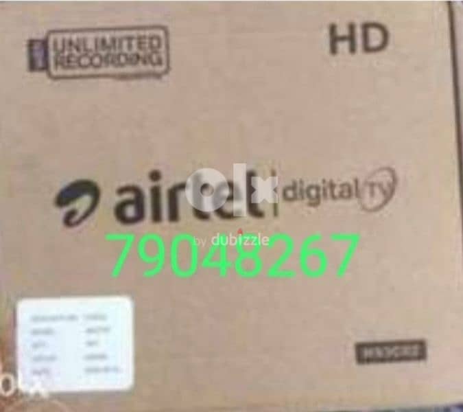 New Airtel Digital HD Receiver with 6months malyalam tamil 0