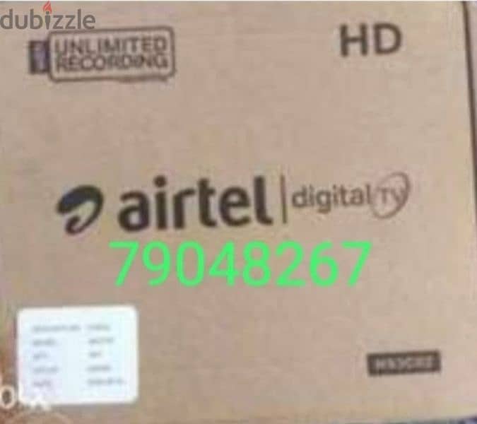 New Digital Airtel set top box with 6months malyalam tamil 0