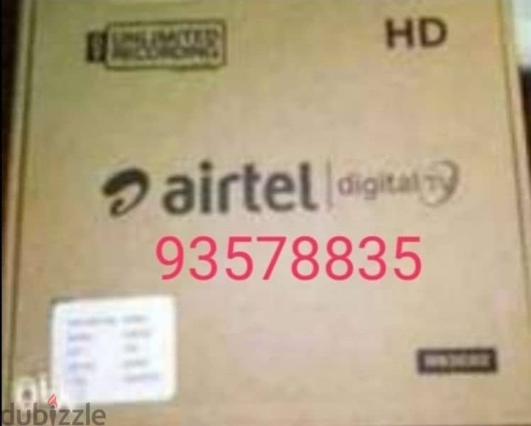 New Airtel Digital HD Receiver with 6months malyalam tamil 0