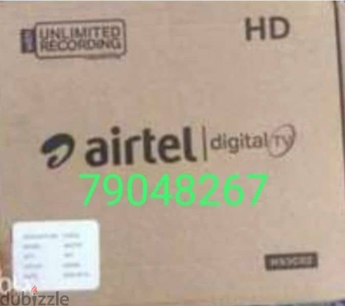 New Airtel Digital HD Receiver with 6months malyalam tamil 0