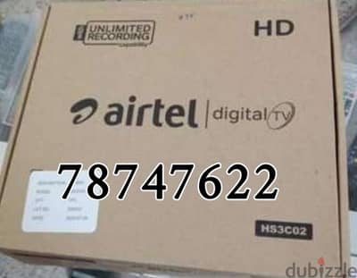 Airtel HD new Set top box with 6months south malyalam tamil