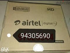 new hd Airtel digital receiver with free subscription 0