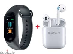 TouchMate waterproof Fitness Band with Wireless Earbuds TM-SW100BT 0