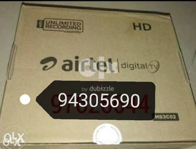 new hd Airtel digital receiver with free subscription