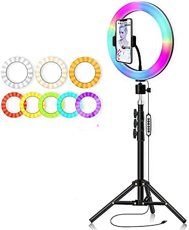 LED RGB Ring Light with Stand for YouTube, Photo-Shoot, Video Shoot, 2