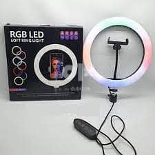 LED RGB Ring Light with Stand for YouTube, Photo-Shoot, Video Shoot, 3
