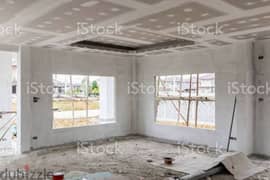 Gypsum partition,,, False ceiling, and paint service