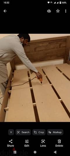 I m carpenter furniture rapairng and House shfting غرفه نوم تركيب