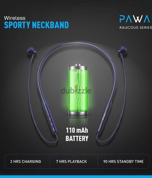 PAWA New Wireless Sporty Ear Neckband. +968 94077314 2
