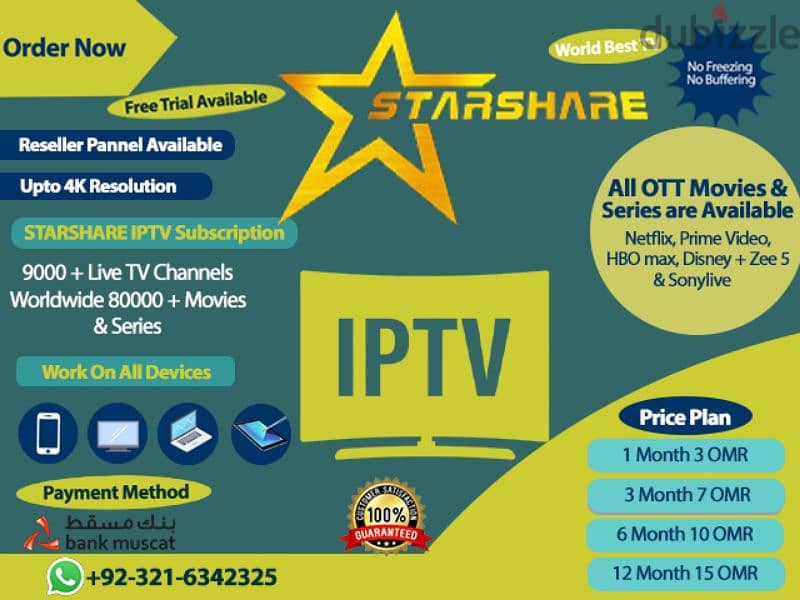 IP/TV Work On All Locations VOD 5k Tv Channels 1