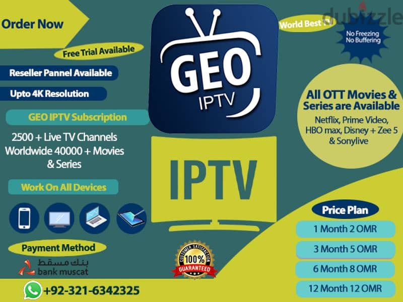 IP/TV Work On All Locations VOD 5k Tv Channels 4