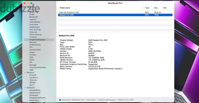 Apple MacBook Pro 15-Inch, 16GB RAM, 256GB SSD, 2.6GHz Intel Core i7 9