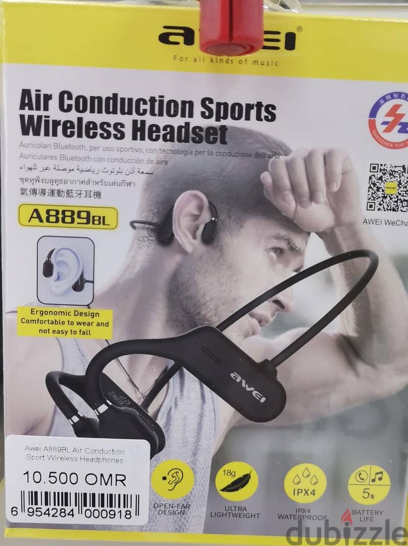 Awei A889BL Air Conduction Sport Wireless Headphones (New Stock!) 1
