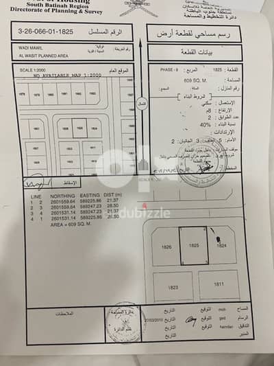 أرض سكنية الواسط تسعة وادي المعاول