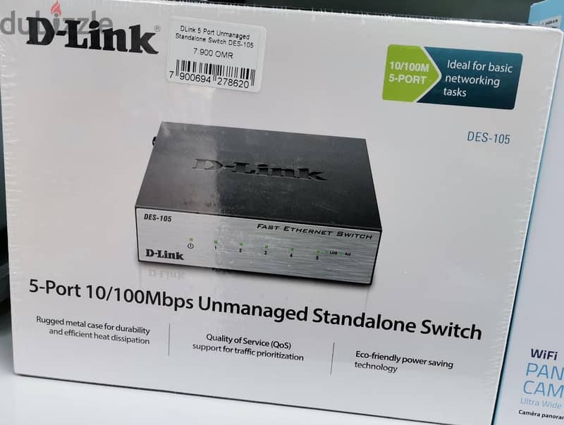DLink 5 Port Unmanaged Standalone Switch DES-105 (New-Stock!) 2